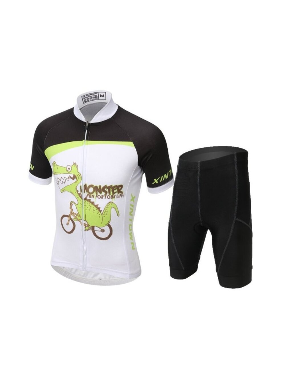 Kids Cycling Jersey Set (Short Sleeve Jersey + Padded Shorts), 4-5 Years